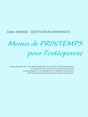 cover image of Menus de printemps pour l'ostéoporose